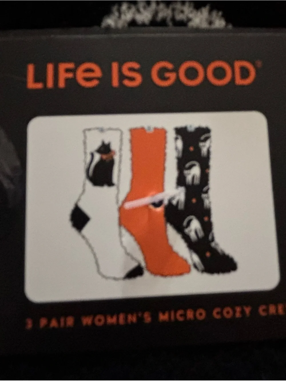 Life is Good Super Soft Halloween Socks.